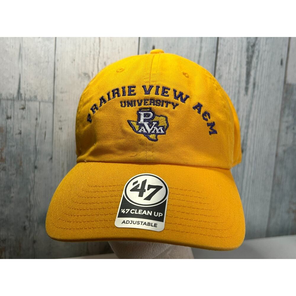 Prairie View A&M Panthers Hat ’47 Brand Clean Up Gold Adjustable NCAA NEW OSFA